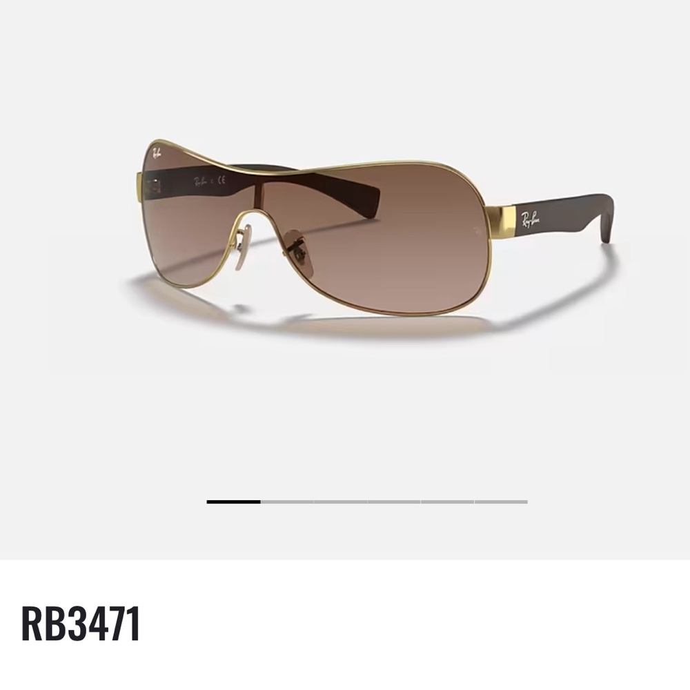 Ray-Ban Gold and Brown Sunglasses